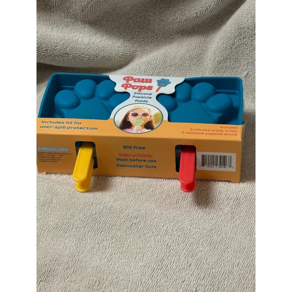Paw Pops Silicone Popsicle Molds -‎ Makes 4 - New in Box
